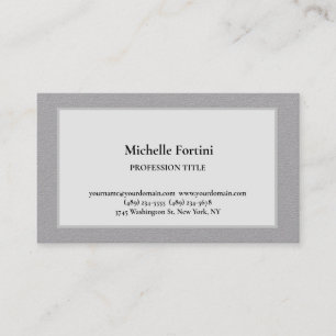 Premium Silk Elegant Plain Simple Minimalist Grey Business Card