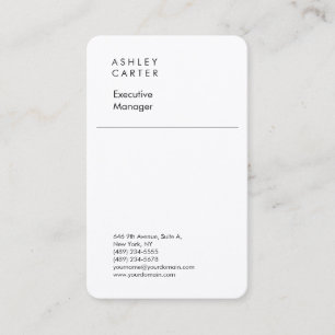 Premium silk elegant white plain minimalist modern business card