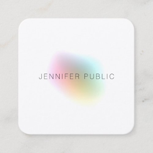 Premium Silk Finish Elegant Colorful Template Square Business Card