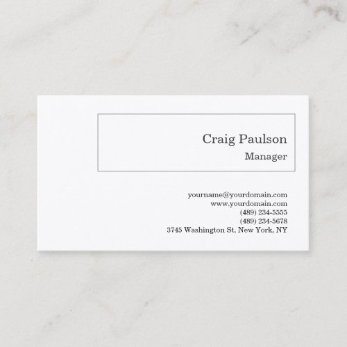 Premium Silk Minimalist Modern Business Card