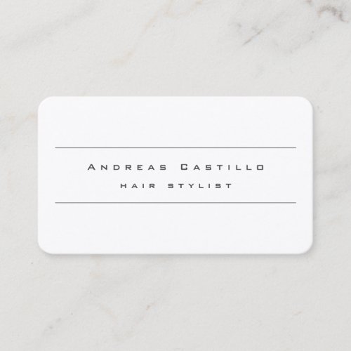 Premium Silk Minimalist Professional Hair Stylist Business Card