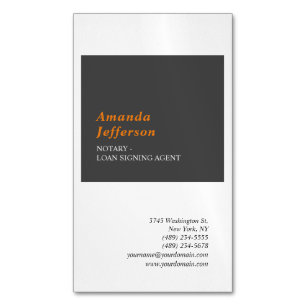 Premium Silk Modern Minimalist Professional Plain Business Card Magnet