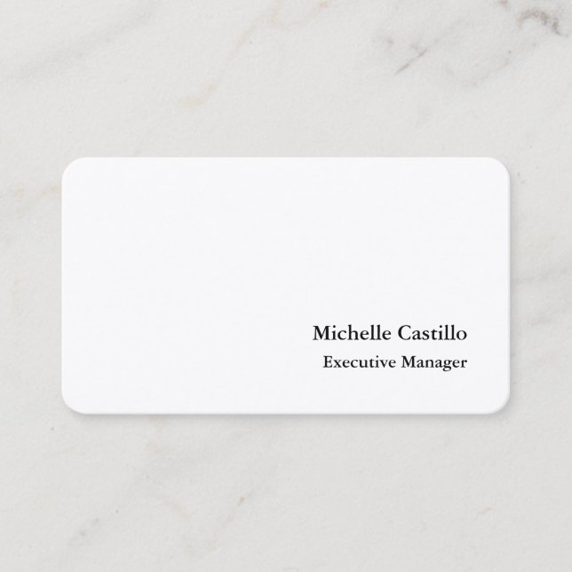 Premium Silk Plain Professional Minimalist Business Card (Front)