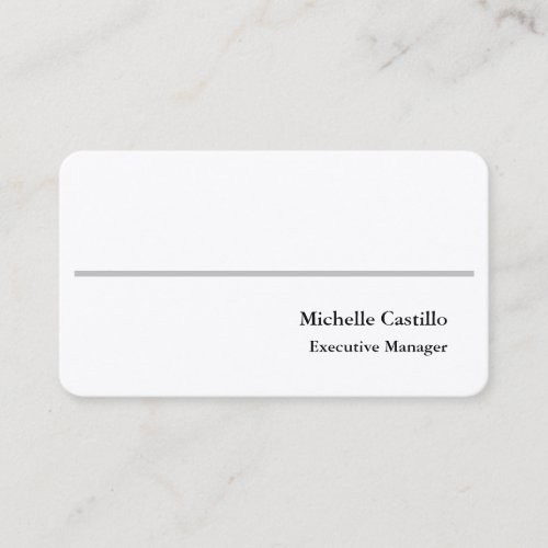 Premium Silk Plain Professional Minimalist Modern Business Card