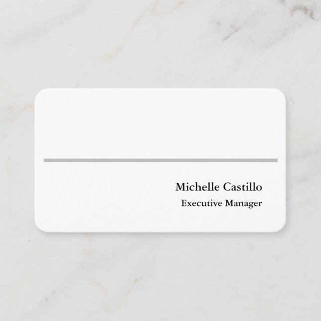 Premium Silk Plain Professional Minimalist Modern Business Card (Front)