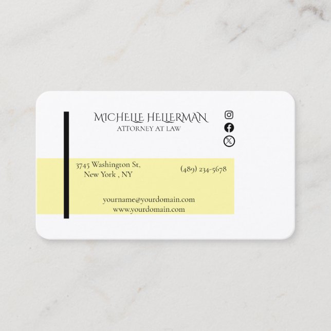 Premium Silk Professional Business Card (Front)