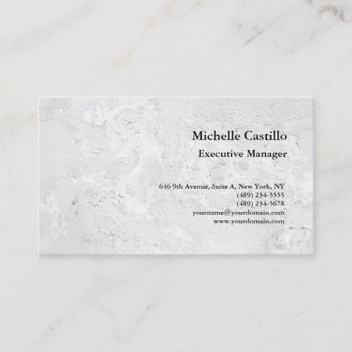 Premium Silk Professional Minimalist Grey Wall Business Card