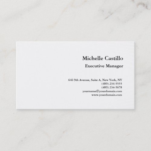 Premium Silk Professional Minimalist Light Grey Business Card