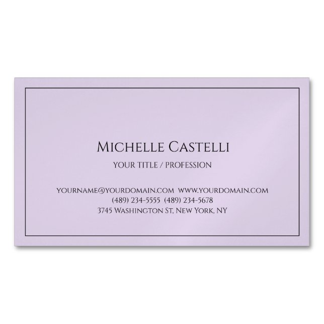 Premium Silk Professional Unique Classical Simple Business Card Magnet (Front)