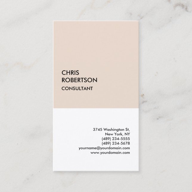 Premium Silk Special Minimalist Modern Unique Business Card (Front)
