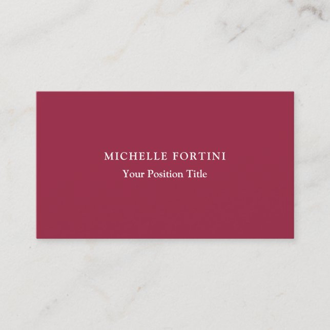 Premium Silk Trendy Minimalist AZ Cardinals Red Business Card (Front)