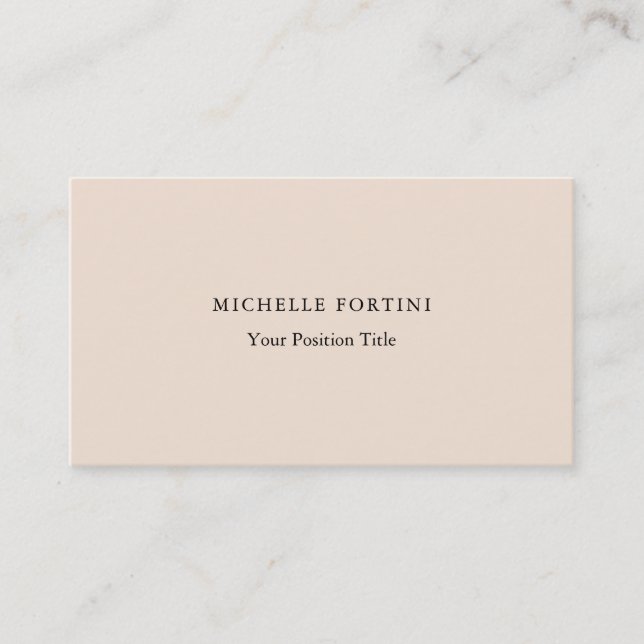 Premium Silk Trendy Minimalist Professional Modern Business Card (Front)