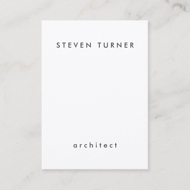 Premium Silk Trendy Minimalist Professional Plain Business Card (Front)