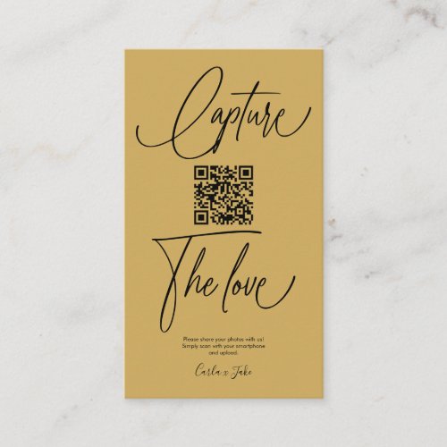 Premium Simple Share Wedding Photos With QR Code Enclosure Card