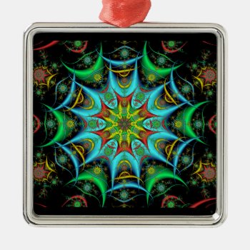 Premium Square Kaleidoscope Ornament #5 by charlynsun at Zazzle