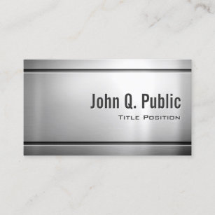 Premium Stainless Steel - Shiny Metal Look Business Card