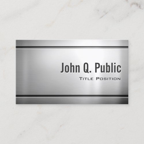 Premium Stainless Steel _ Shiny Metal Look Business Card