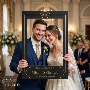 Premium Stylish Wedding Selfie Frame Custom Design