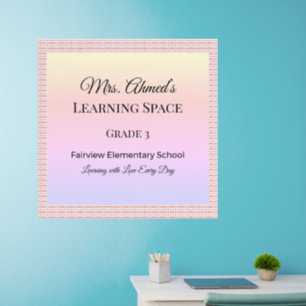 Premium Teacher Name Wall Decal
