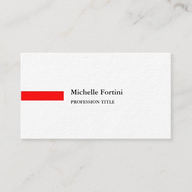 Premium Thick Elegant Plain Minimalist  Business Card (Front)