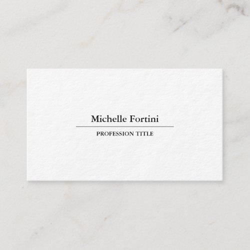 Premium Thick Elegant Plain Minimalist Business Card