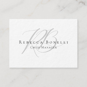 Premium Thick Exclusive Unique Modern Monogram Business Card
