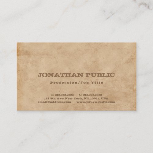 Premium Thick Luxury Creative Vintage Style Business Card