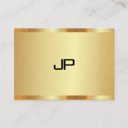 Premium Thick Modern Elegant Faux Gold Monogram Business Card