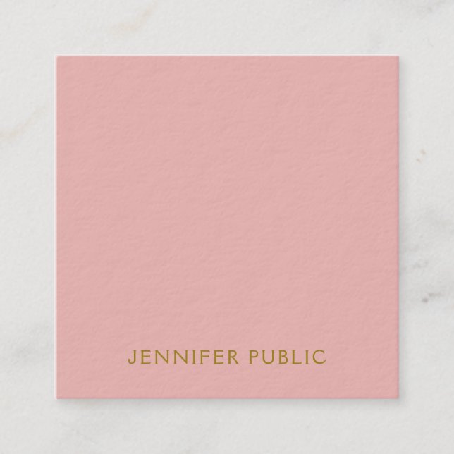 Premium Thick Modern Elegant Luxury Template Square Business Card (Front)