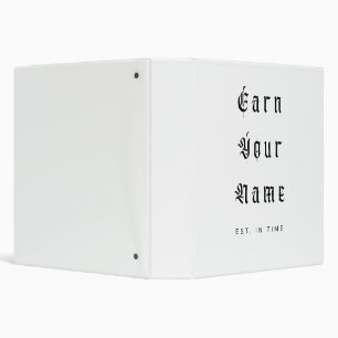 Premium Typography 3 Ring Binder