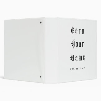 Premium Typography 3 Ring Binder