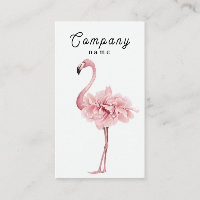 Premium Vector Flamingo Bussiness Card (Front)