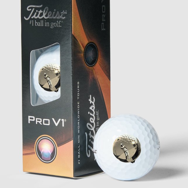 Premium Vintage Golfer Logo Luxury Tournament  Golf Balls (Creator Uploaded)