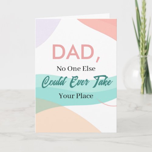 Premium Watercolor Father's Day Unique Greeting Card