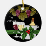 Premium Wine Lovers 2016 Ornament Personalized at Zazzle
