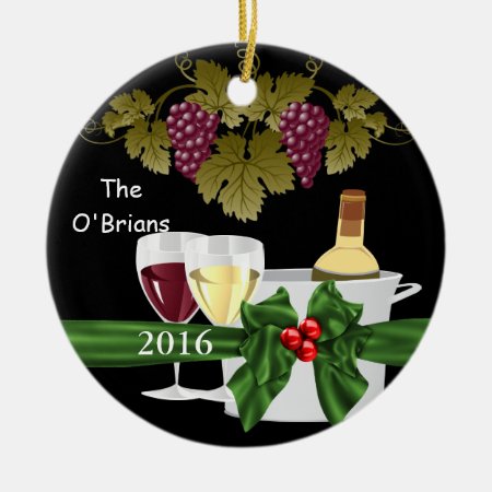 Premium Wine Lovers 2016 Ornament Personalized