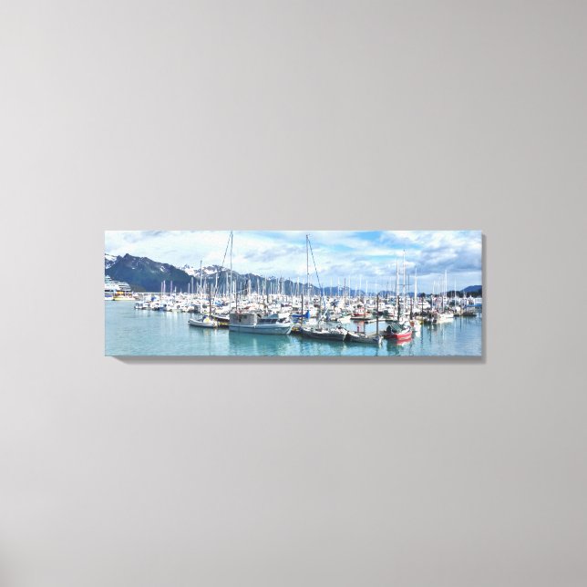 Premium Wrapped Canvas 36x12 of Homer Alaska Print (Front)