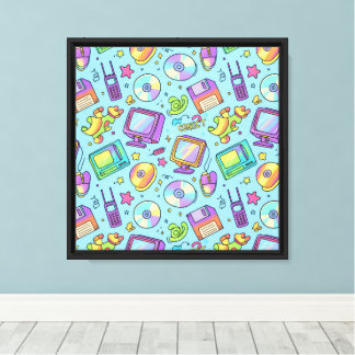 Premium Y2K Retro Tech Aesthetic Canvas Art