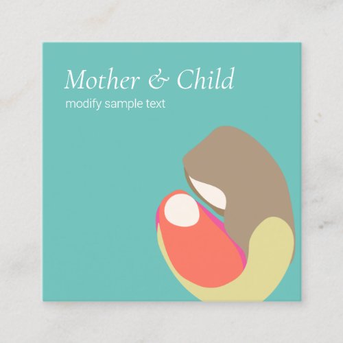 Prenatal Neonatal Midwifery Square Business Card