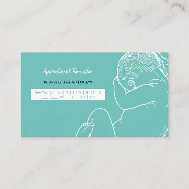 Prenatal Visit Checkup Simple Birthing Baby OB Appointment Card | Zazzle