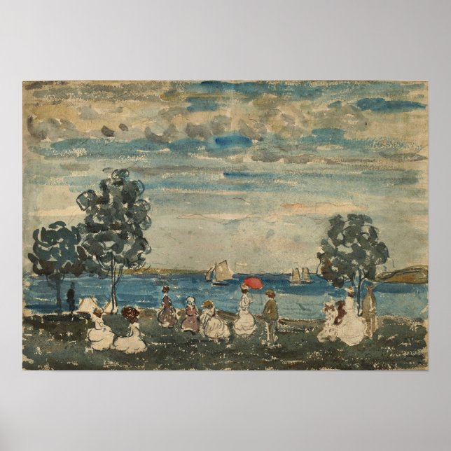 Prendergast - Figures On A Beach 1910 Poster (Front)