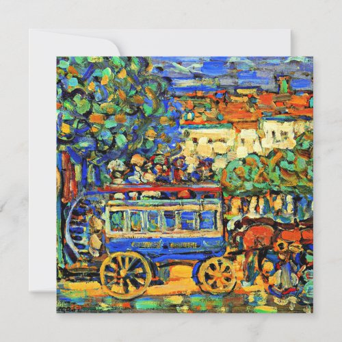 Prendergast _ Paris Omnibus colorful painting Card