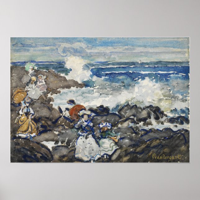 Prendergast - Rocks Waves And Figures Poster (Front)