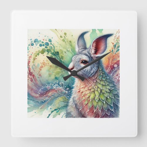 Prenocephale painting 030724AREF122 _ Watercolor Square Wall Clock