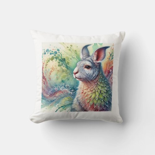 Prenocephale painting 030724AREF122 _ Watercolor Throw Pillow