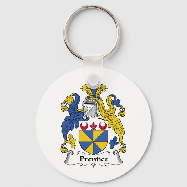 Prentice Family Crest Keychain (Front)