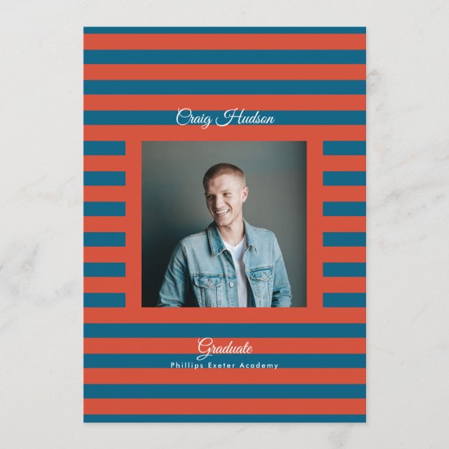 Prep High School Photo Graduate Announcement Cards (Front)