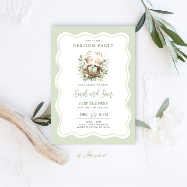 Prep the Nest Baby Shower Invitation (Creator Uploaded)