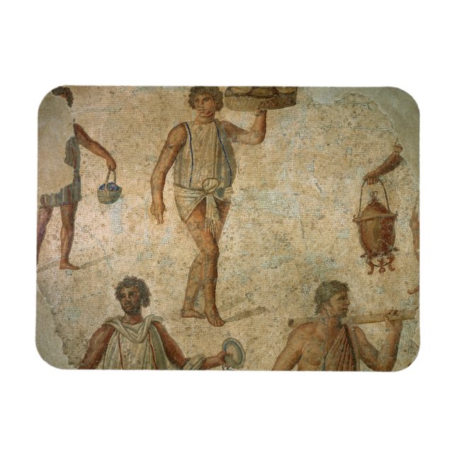 Preparations for a banquet, fragment of marble, li magnet (Horizontal)