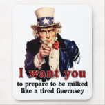 Prepare To Be Milked Like A Tired Guernsey Mouse Pad at Zazzle